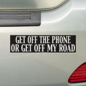 Ga van de telefoon af of ga van de weg bumpersticker (Op auto)