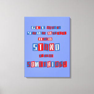 Ga van je kont gewikkeld canvas af afdruk