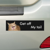 Ga van mijn staart af! bumpersticker (Op auto)