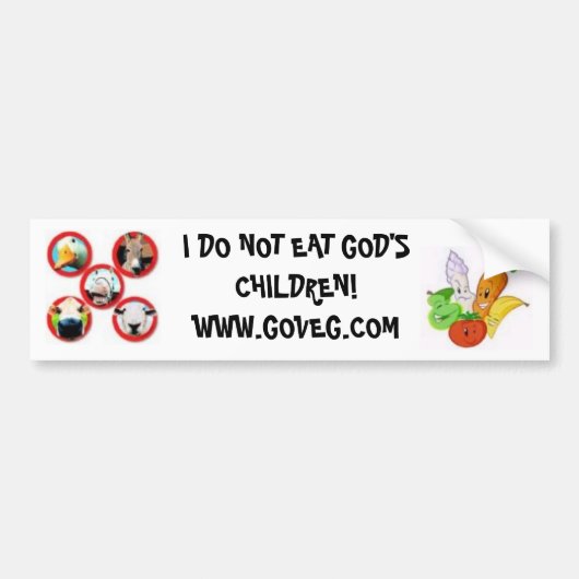 GA VEG BUMPERSTICKER (Voorkant)