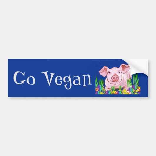 Ga Vegan Bumpersticker (Voorkant)