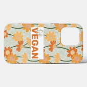 Ga vegan!  retro muted 1970s bloemen Case-Mate iPhone case (Achterkant (horizontaal))