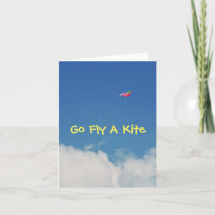 GA VLIEGEN MET EEN VLIEGER / HUMORISTISCHE B-DAY K KAART