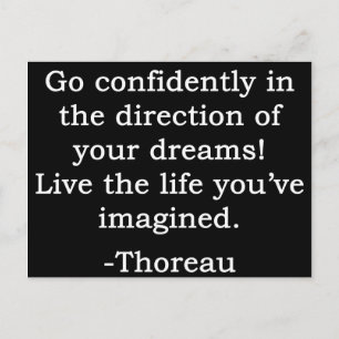 Ga vol vertrouwen en leef briefkaart