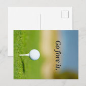 Ga voor die golf Puns golf motivatie ansichtkaart Briefkaart (Voorkant / Achterkant)