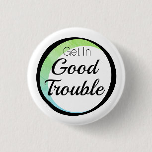 Ga voor goede problemen ronde button 3,2 cm