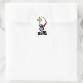 Ga voor USA! Amerikaanse Adelaar Ronde Sticker (Tas)