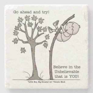 Ga vooruit en probeer het stenen onderzetter