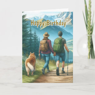 Ga wandelen Gefeliciteerd verjaardag Kaart