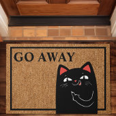 Ga weg bij de middelste vingerenkat Funny Doormat Deurmat