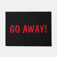 "Ga weg!" Doormat zwart/rood