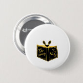 Ga weg, ik ben bezig, BOOKWORM Ronde Button 5,7 Cm (Voorkant /achterkant)