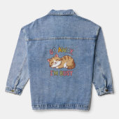 Ga weg, ik heb het druk denim jacket (Achterkant)
