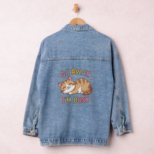 Ga weg, ik heb het druk denim jacket (Hangar)