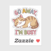 Ga weg, ik heb het druk sticker (Vel)