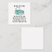 Ga weg Kaart voor collega of baas, Funny Going Vierkante Visitekaartje (Voorkant / Achterkant)