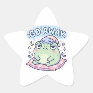 Ga Weg Kikker Sticker Schattige Geërgerde Kikker G