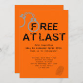 Ga weg uit Jail Inmate Welcome Home Party Kaart (Voorkant / Achterkant)