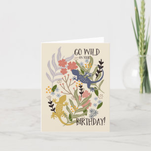 Ga wild op je verjaardag bedankkaart