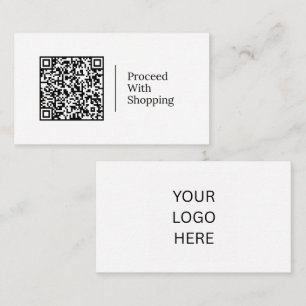 Ga Winkelen   Aanpasbare QR-code Logo Visitekaartje