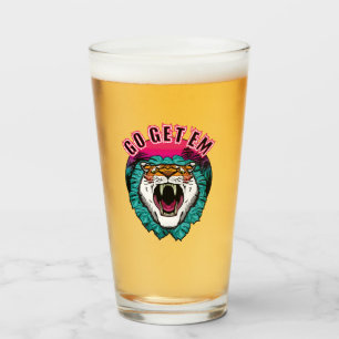 Ga ze halen - Tiger Face Graphic Design Glas