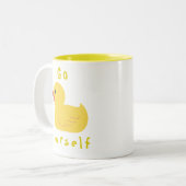 Ga zelf Duck Yourself Tweekleurige Koffiemok (Voorkant links)