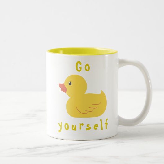 Ga zelf Duck Yourself Tweekleurige Koffiemok (Rechts)