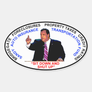 Ga zitten en hou je mond ovale sticker