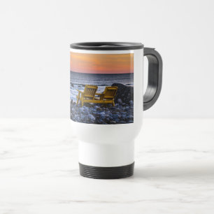 Ga zitten en kijk uit naar een Ocean Sunset Reisbeker