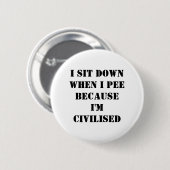 Ga zitten ronde button 5,7 cm (Voorkant /achterkant)