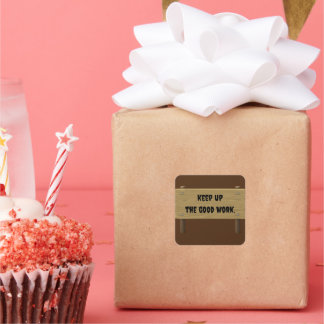 Ga zo door. vierkante sticker