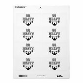 Ga zwaar weg etiket (Full Sheet)