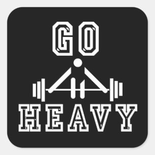 Ga zwaar weg vierkante sticker