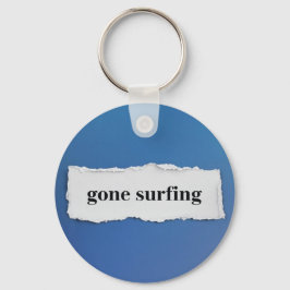 Gaan surfen, in het blauw sleutelhanger