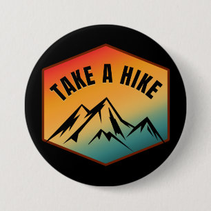GAAN WANDELEN RONDE BUTTON 7,6 CM