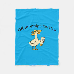Gaan Zonnebrand Eend Zomer Strand Vakantie Toepass Fleece Deken