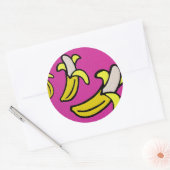 "Gaande bananen" Ronde Sticker (Envelop)