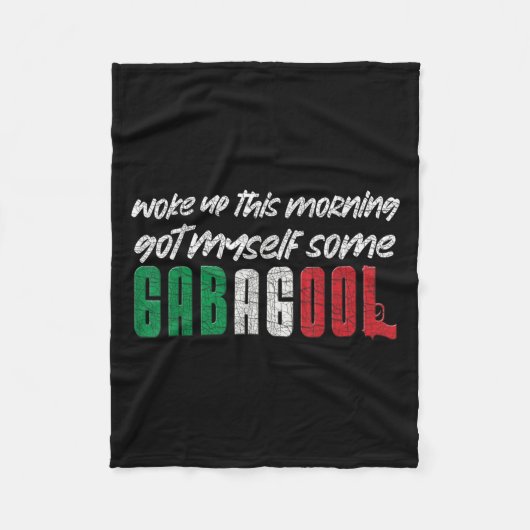 Gabagool Italiaanse trots Grappige citaten Columbu Fleece Deken (Voorkant)
