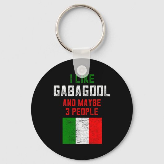 Gabagool Shirt Men New Jersey Meat Lover Italian C Sleutelhanger (Voorkant)