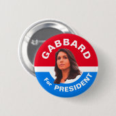 Gabbard voor President Ronde Button 5,7 Cm (Voorkant /achterkant)