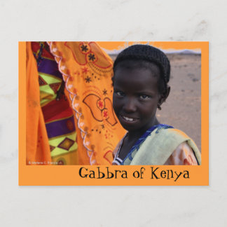 Gabbra, fille tribale du Kenya Carte postale