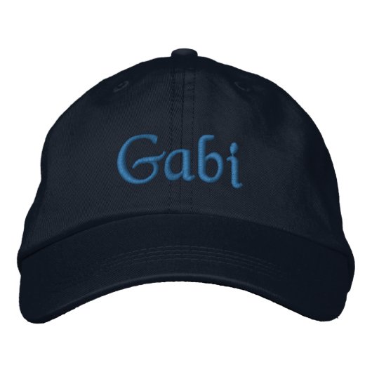 Gabi Speciaal geborduurd Baseball Pet Blue (Voorkant)