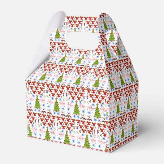 Gable Favor Box Kerstmis Bedankdoosjes (Voorkant Zijde)
