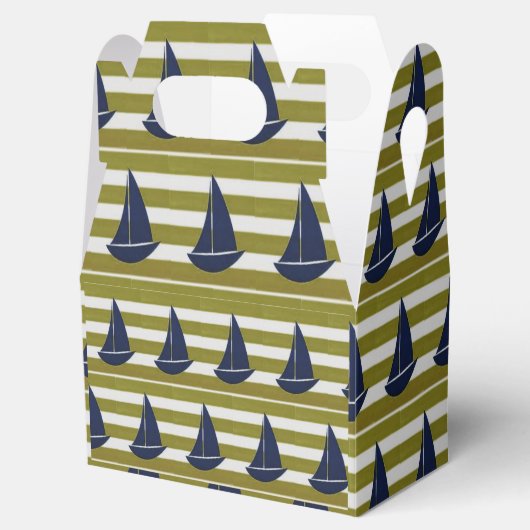 Gable Favor Box Sailboot Bedankdoosjes (Geopend)