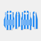 Gable Favor Box Streep Blauw en Wit Bedankdoosjes (Uitgevouwen)