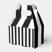 Gable Favor Box Streep Zwart-wit Bedankdoosjes (Voorkant Zijde)