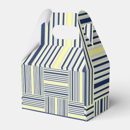 Gable Favoriet Box Stripe Blauw en Wit Geel Bedankdoosjes (Achterkant)