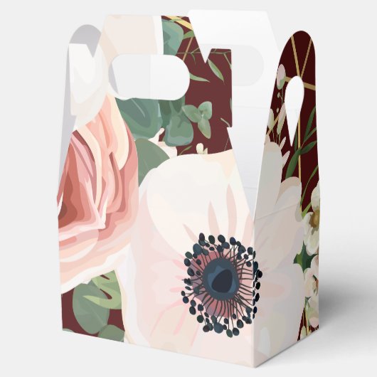 Gable Paper Favor Box Geometric Garden Roos Bedankdoosjes (Geopend)