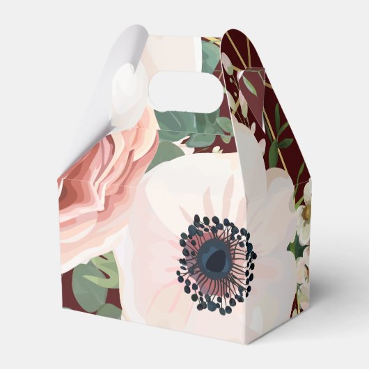Gable Paper Favor Box Geometric Garden Roos Bedankdoosjes (Voorkant Zijde)