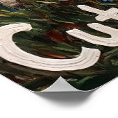 Gabled Guardian: Wasbeer op het dak Poster (Hoek)